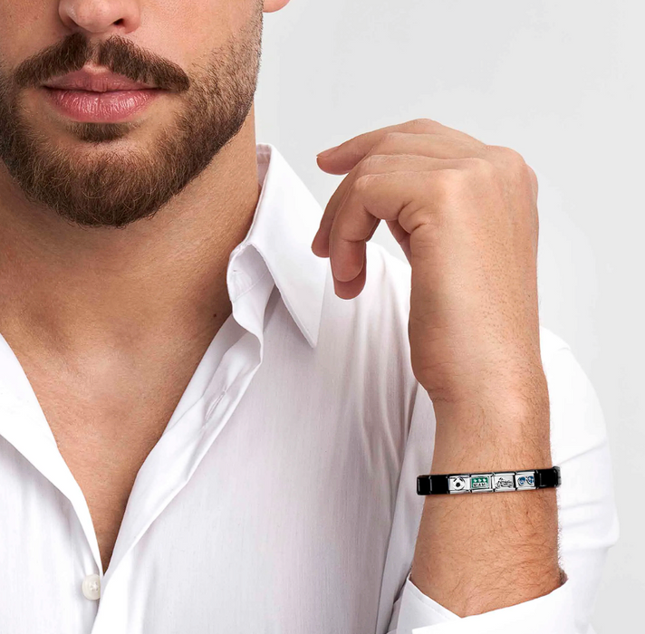 Nomination Classic Silver Letter T With White Crystal Charm