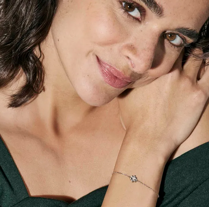 Nomination Petit Sparkle Flower With Crystal Gold Bracelet