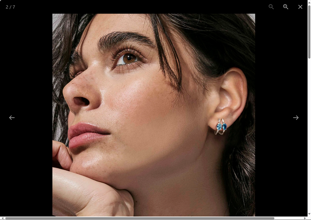 Nomination Colour Wave Aurora Edition With Blue Crystal Earrings