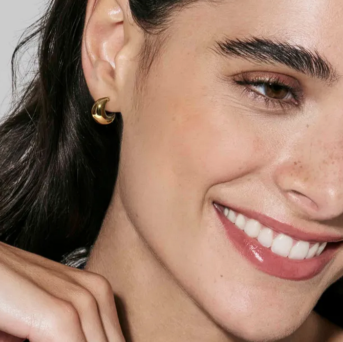 Nomination Ecclettica Small Moon Gold Earrings