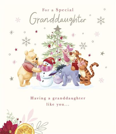 UKG 'For A Special Granddaughter' Christmas Card