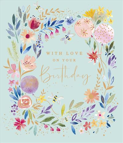 UKG 'Butterfly Garden With Love On Your Birthday' Birthday Card