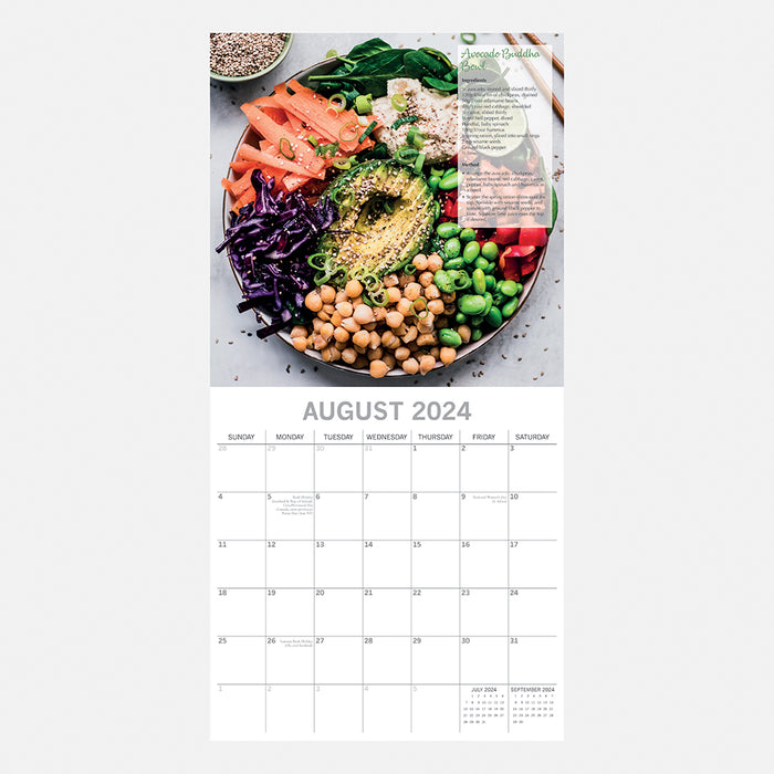 The Gifted Stationary Company 2024 Square Wall Calendar - Tasty Vegan Recipe's