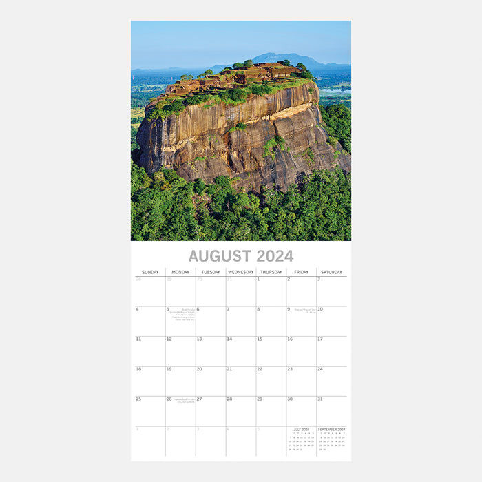 The Gifted Stationary Company 2024 Square Wall Calendar - Wonder Of The World