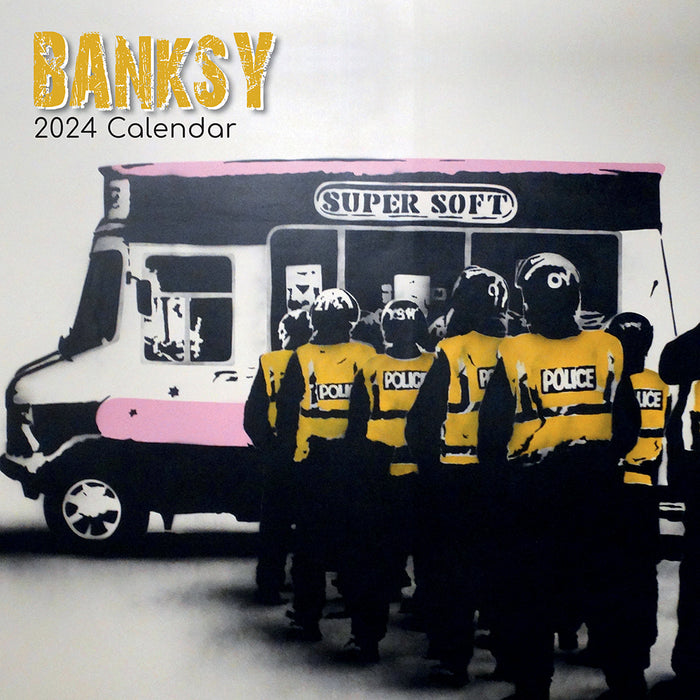The Gifted Stationary Company 2024 Square Wall Calendar - Banksy