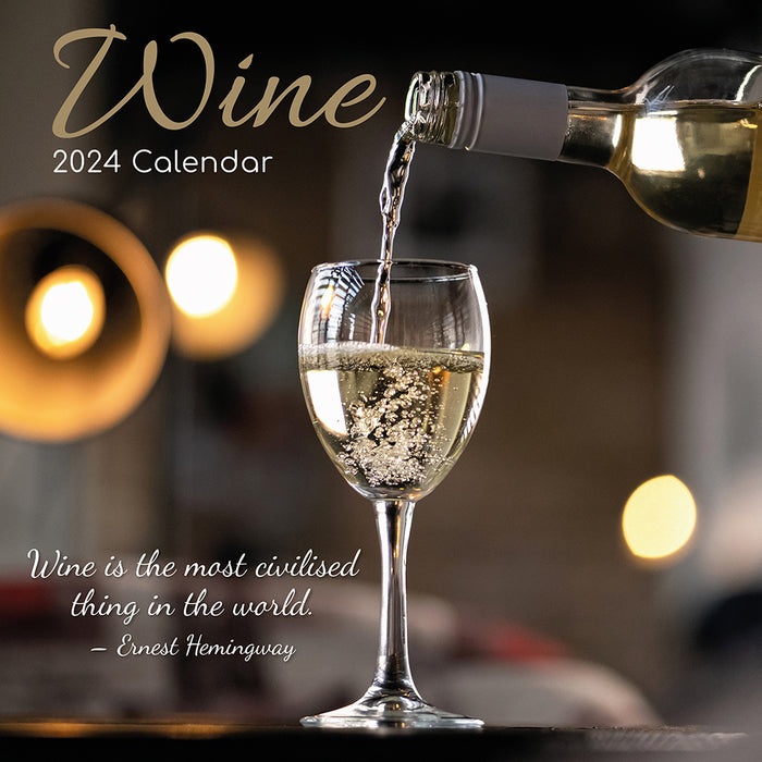 The Gifted Stationary Company 2024 Square Wall Calendar - Wine