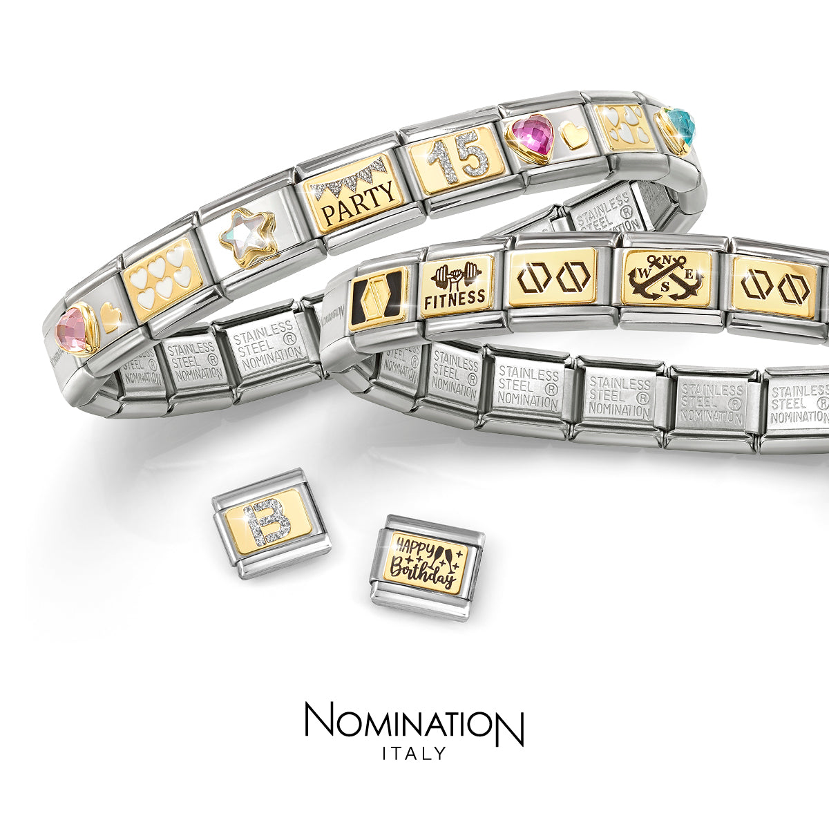 Gold Nomination Composable Charms & Links