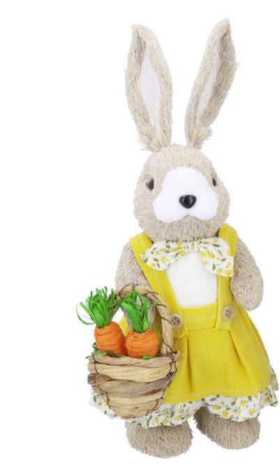 Gisela Graham Mr/Mrs Bunny With Yellow Outfit Ornament