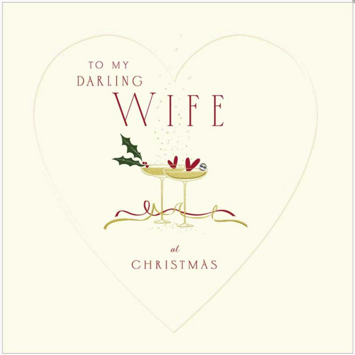 Woodmansterne Darling Wife Christmas Card