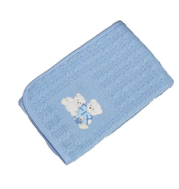 Dandelion Clothing Blue Teddy Bear Shawl