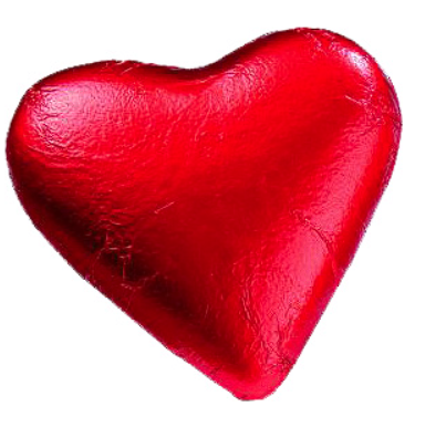 Creme d'Or Red Foiled Chocolate Hearts