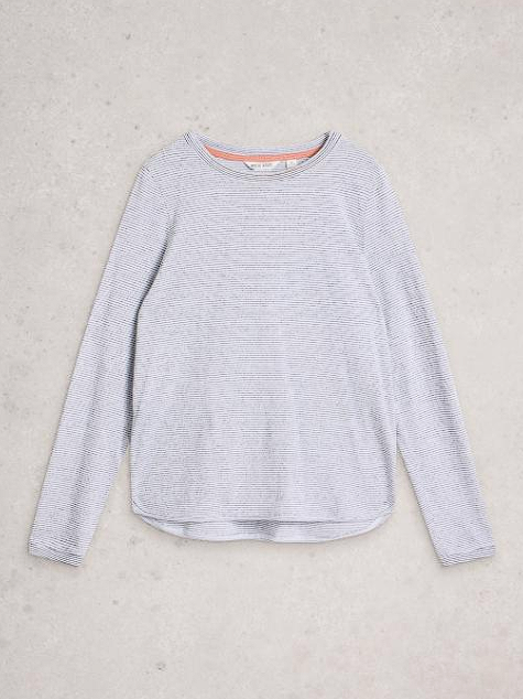 White Stuff Women's Clara Sparkle LS Tee In Ivory Multi