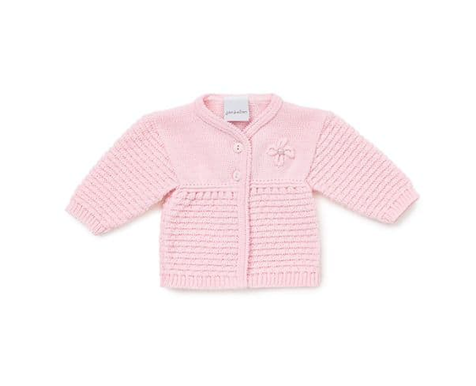 Dandelion Baby Girls Knitted Matinee Pink Cardigan