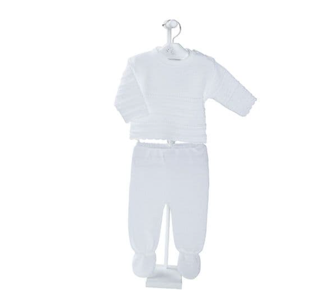 Dandelion White Knitted 2 Piece Legging Set