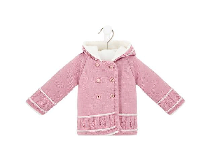 Dandelion Rose Pink Knitted Baby Jacket