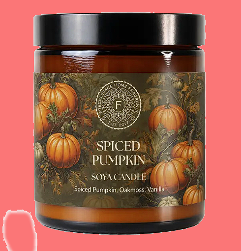 Freckleface Scent Library Apothecary Jar Candle - Spiced Pumpkin
