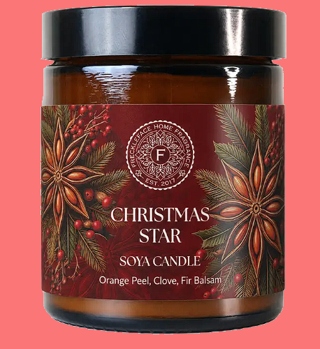 Freckleface Scent Library Apothecary Jar Candle - Christmas Star