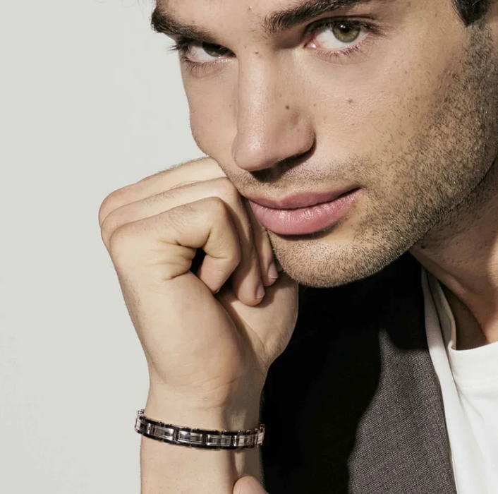 Nomination Virtus Code Steel And Black Silver Bracelet
