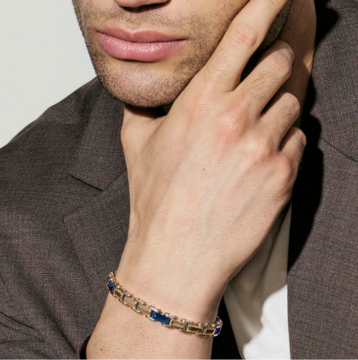 Nomination Virtus Code Steel And Black Silver Bracelet