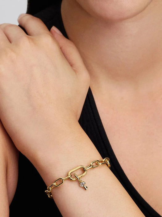 Pandora Key Mini Dangle Charm 14k Gold Plating