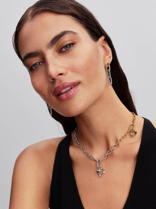 Pandora Two-tone Link Chain Necklace 14k Gold Plating & Sterling Silver