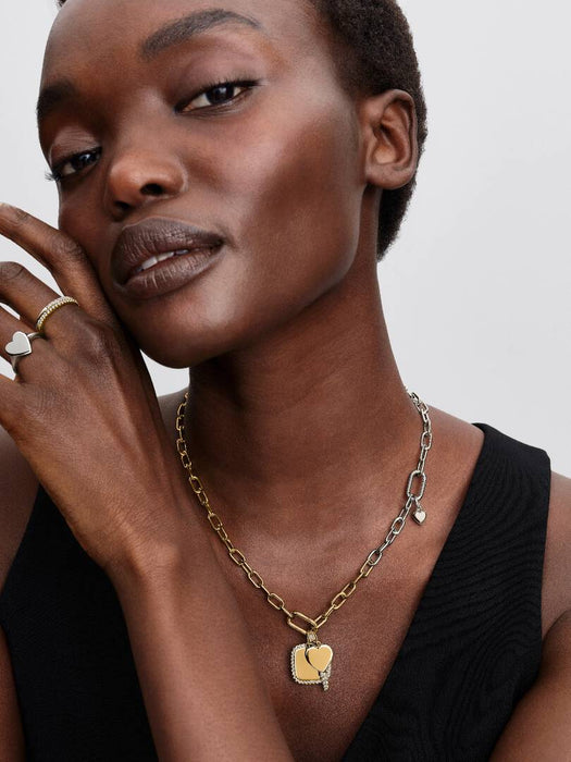 Pandora Two-tone Link Chain Necklace 14k Gold Plating & Sterling Silver