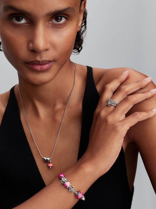 Pandora Pink Tulip Charm 14k Gold Plating And Sterling Silver