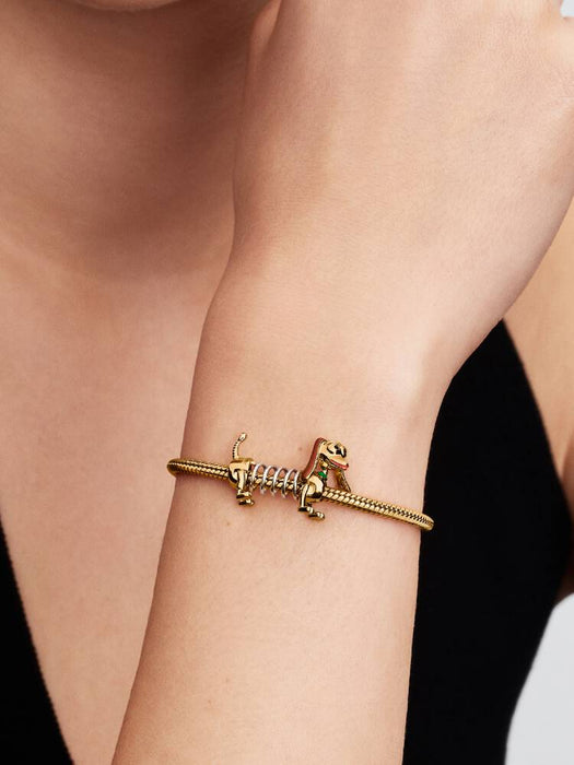 Pandora Disney Pixar Toy Story Slinky Dog Charm 14k Gold Plating And Sterling Silver