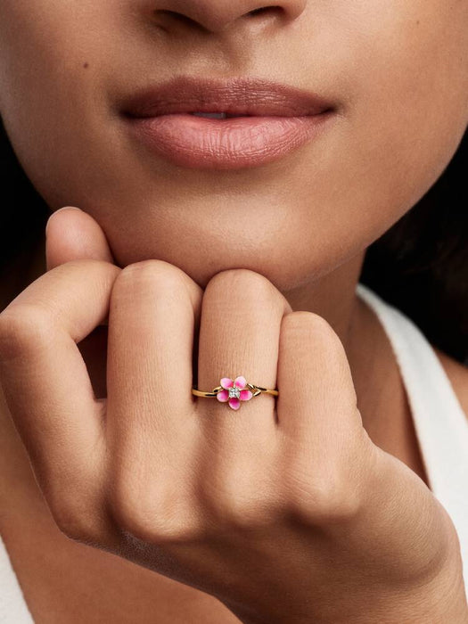 Pandora Disney Moana Flower Ring 14k Gold Plating