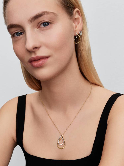 Pandora Two-Tone Double Pendant Necklace  14k Gold Plating & Sterling Silver