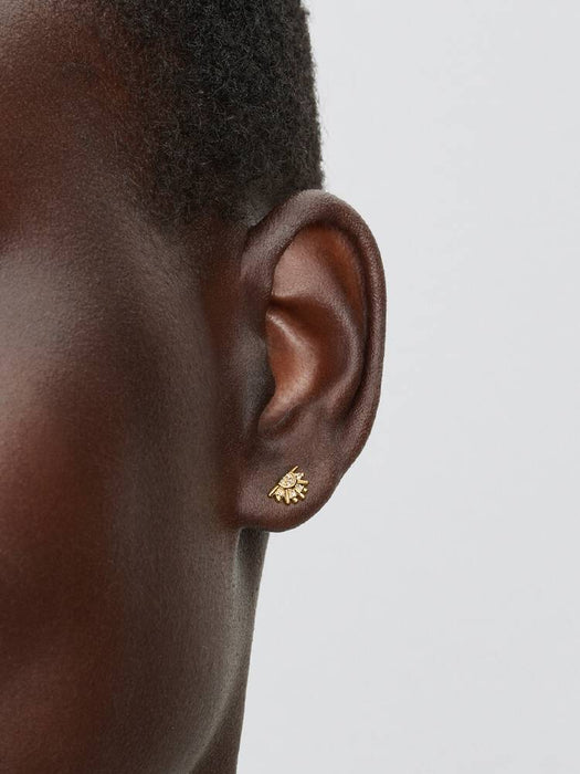 Pandora Celestial Sparkling Sun Stud Earrings 14k Gold Plated