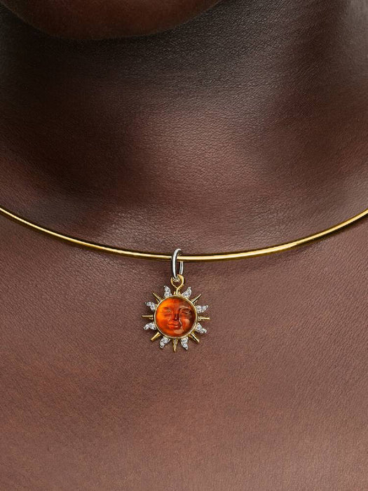 Pandora Swirling Sun Two-Tone Dangle Charm Sterling Silver And 14k Gold Plating