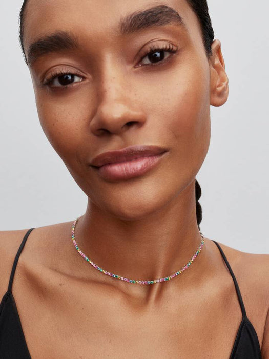 Pandora Rainbow Tennis Necklace Sterling silver
