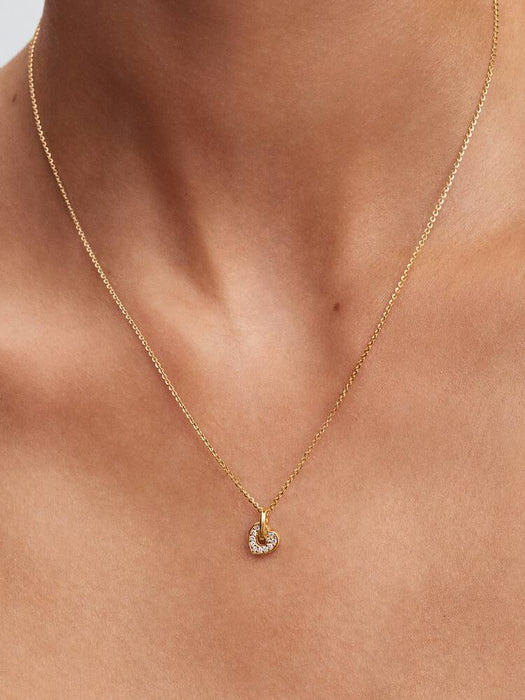 Pandora Talisman 14k Gold Lab-grown Diamond Pavé Heart Pendant Necklace 14k Gold Plating