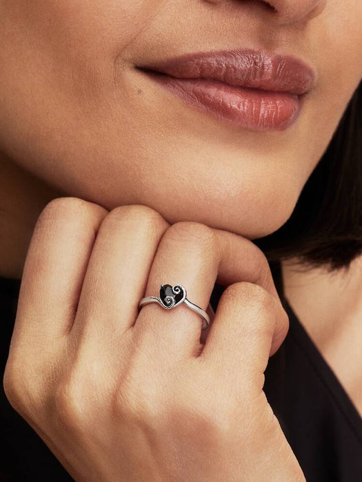 Pandora Disney The Nightmare Before Christmas Jack Black Heart Ring Sterling Silver