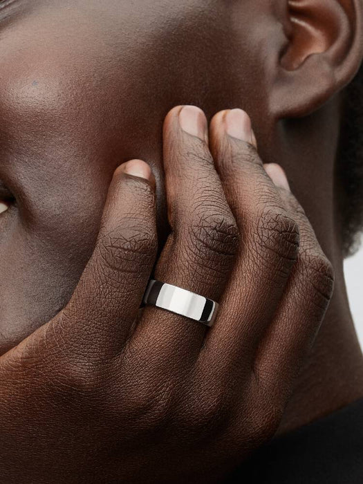 Pandora Engravable Wide Band Ring Sterling Silver