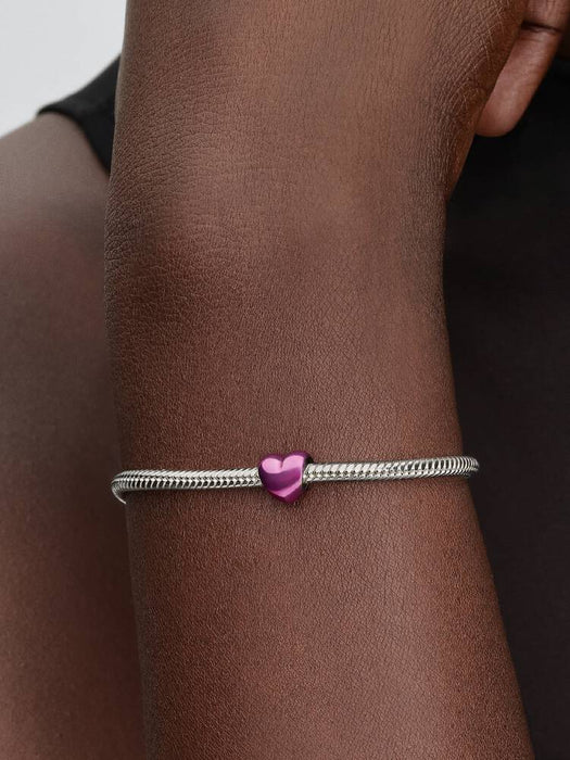Pandora Pink Heart Mini Charm Sterling Silver