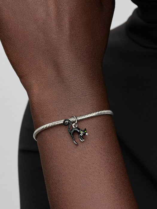 Pandora Black Cat Dangle Charm Sterling Silver