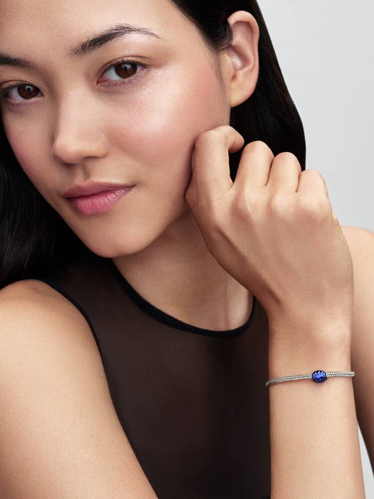 Pandora Blue Shell Mini Charm Sterling Silver