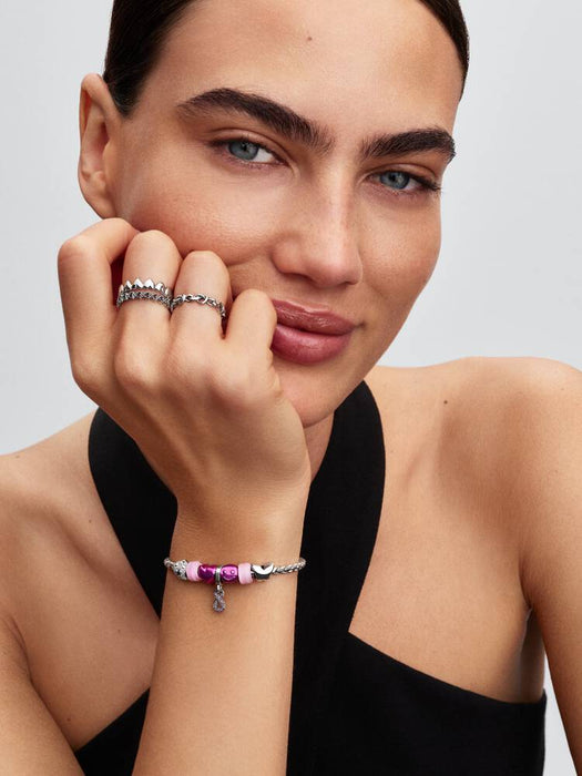 Pandora Pink Heart Mini Charm Sterling Silver
