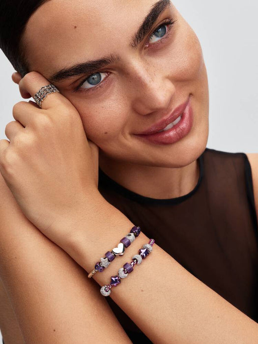 Pandora Purple Star Mini Charm Sterling Silver