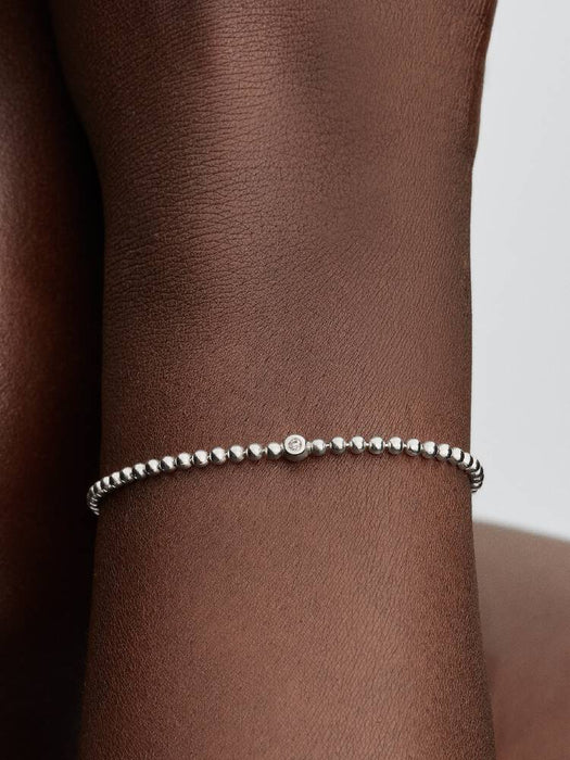 Pandora Beads & Sparkling Stone Bracelet Silver