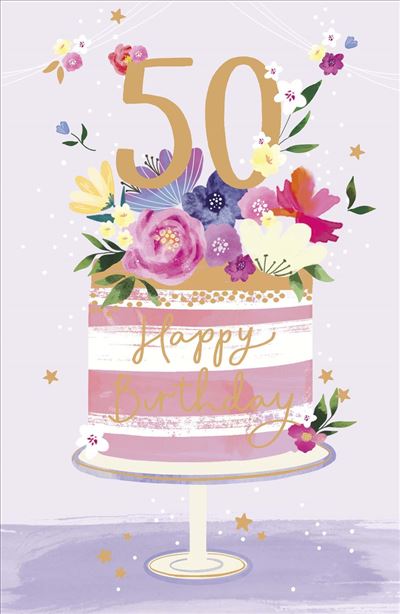 UKG '50 Happy Birthday' Birthday Card