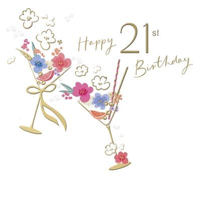 UKG 'Happy 21st Birthday' Birthday Card