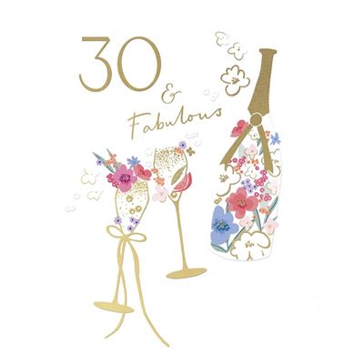 UKG '30 And Fabulous' Birthday Card