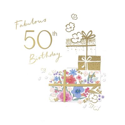 UKG 'Fabulous 50th Birthday' Birthday Card