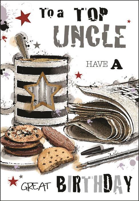 Jonny Javelin 'To A Top Uncle' Birthday Card