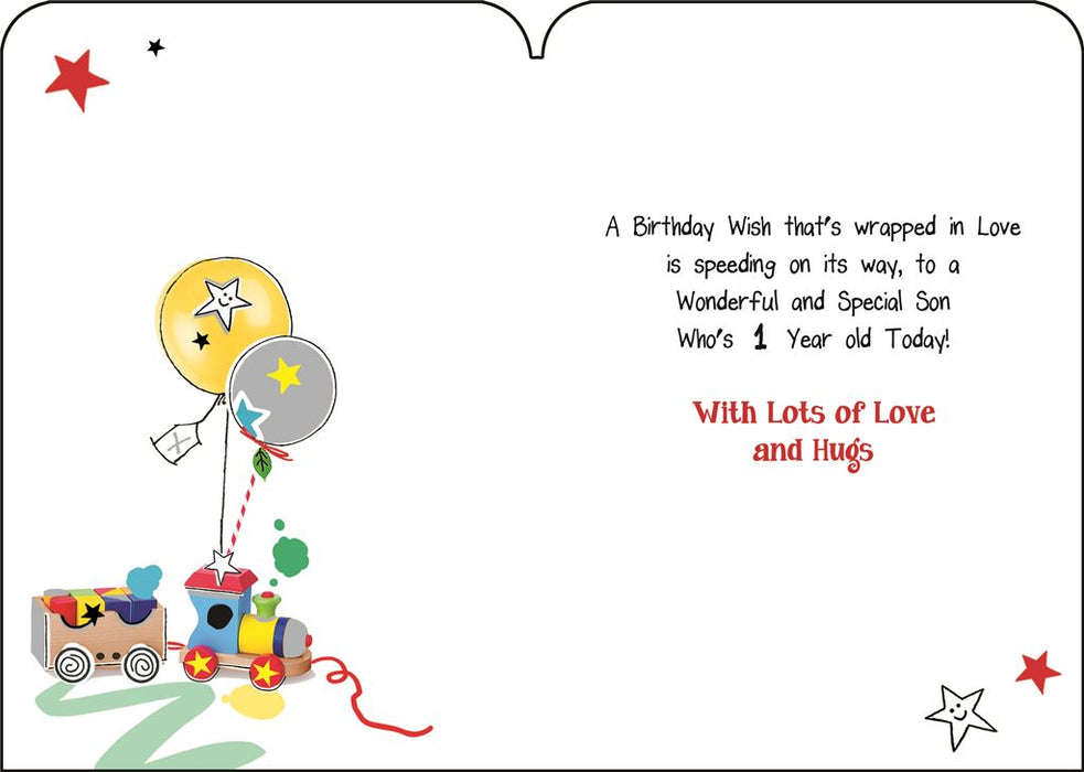Jonny Javelin 'To A Wonderful Son Who's 1 Today' Birthday Card