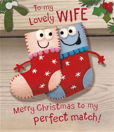 UKG ' To My Lovely Wife my perfect Match' Christmas Card
