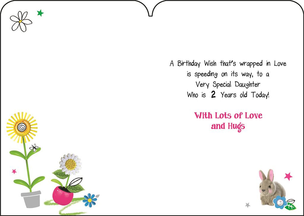 Jonny Javelin 'To A Wonderful Daughter Who's 2 Today' Birthday Card